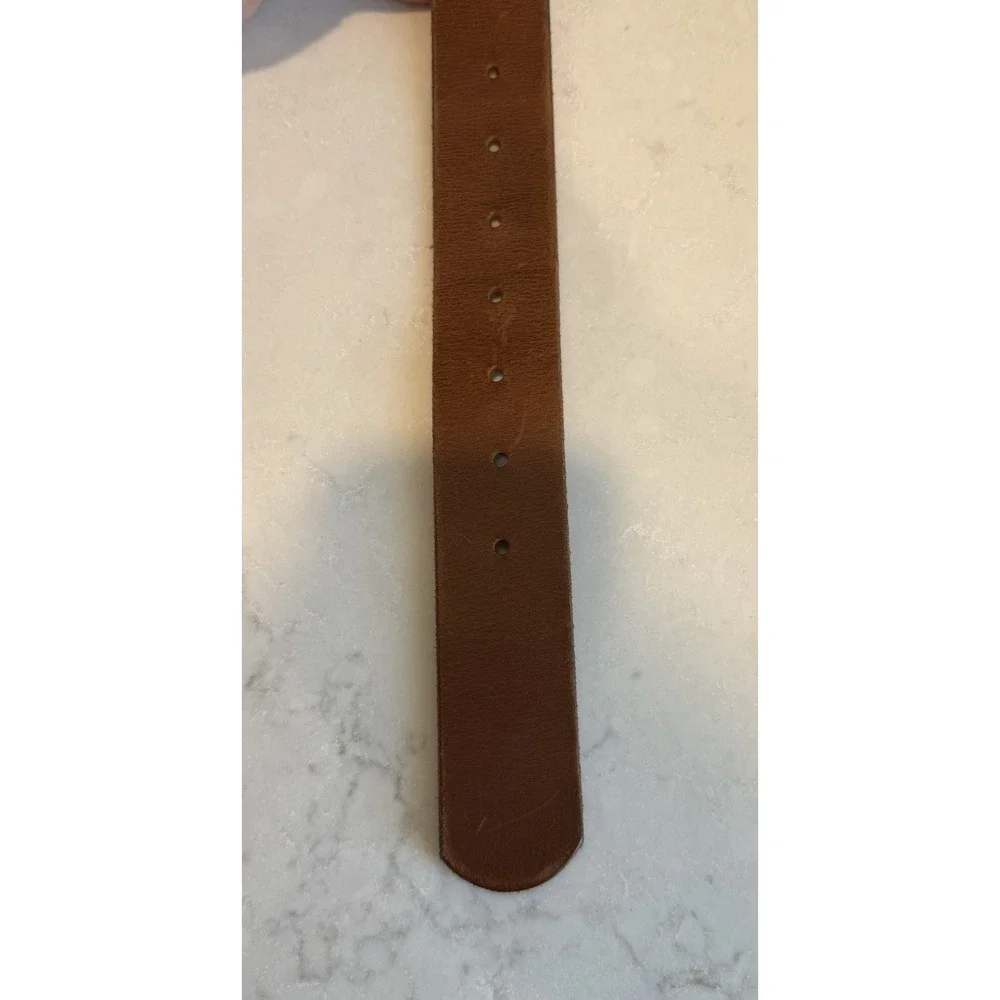 Foster Weld Men's Brown‎ Leather Belt 2X Pant Size 38 With Buckle 1.5